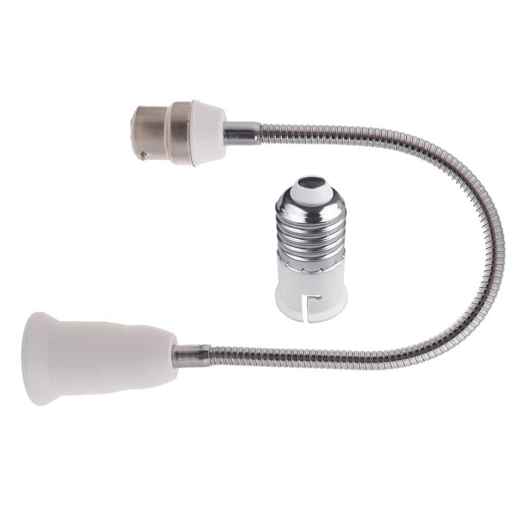 Elnwnnkc B22 to E27 Extender Light Holder Adapter 360 Adjustable Extension LED Lamp Base Bulb Socket Adapter Adjustable