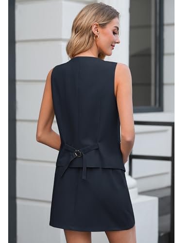 luvamia 2 Piece Skirt Sets for Women Dressy Sleeveless Blazer Vest Skirts Matching Suit Set Business Casual Work Outfits3
