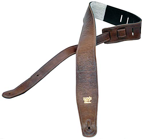 ERNIEBALL (�A�[�j�[�{�[��) �M�^�[/�x�[�X�p�X�g���b�v 2.5" ADJUSTABLE ITALIAN LEATHER STRAP WITH FUR PADDING - CHE