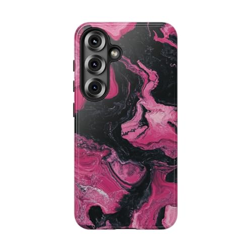 Coque Samsung S25 marbre rose chic finition brillante haut de gamme