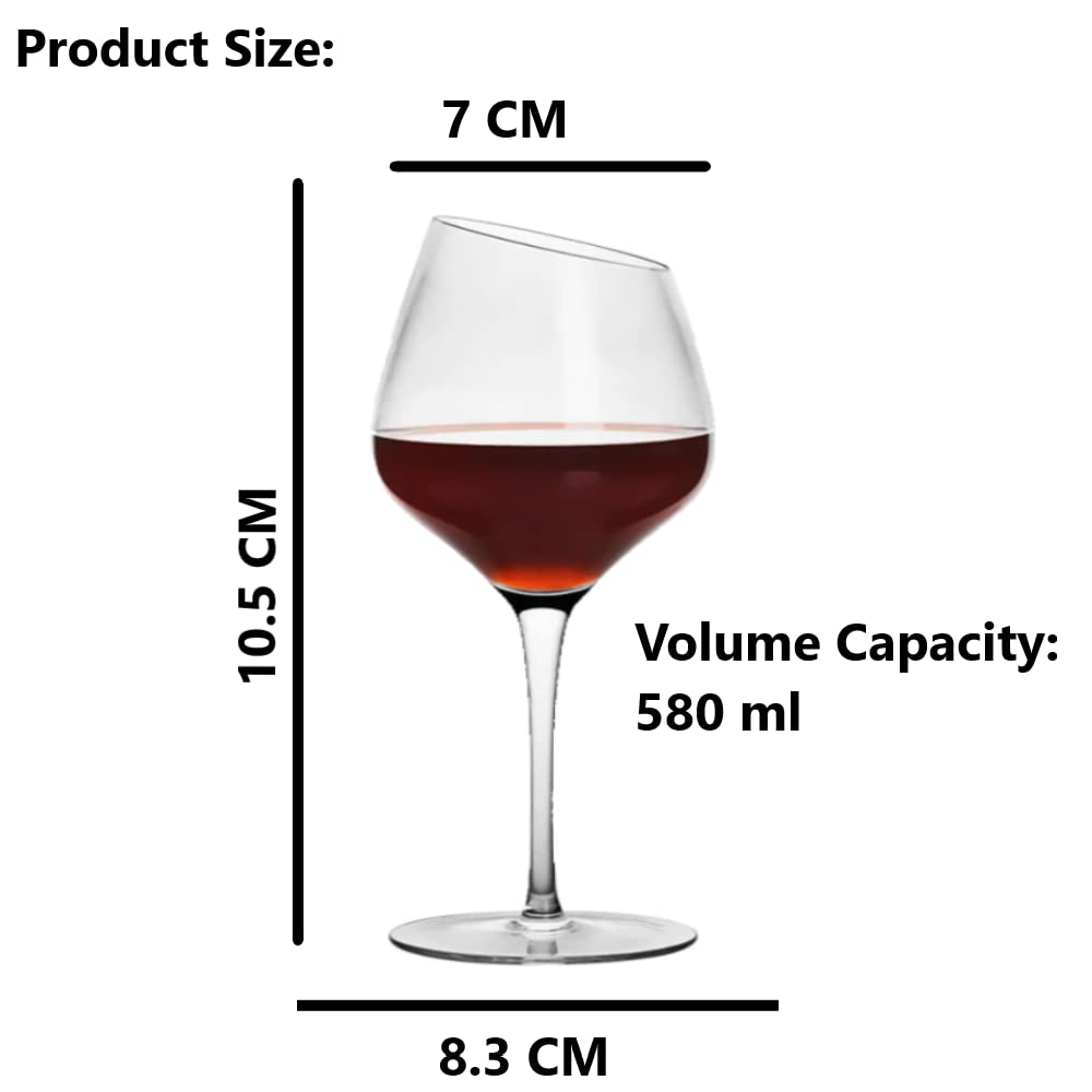 Crystal Clear Wine Glasses - G Logo Red & White Set -2