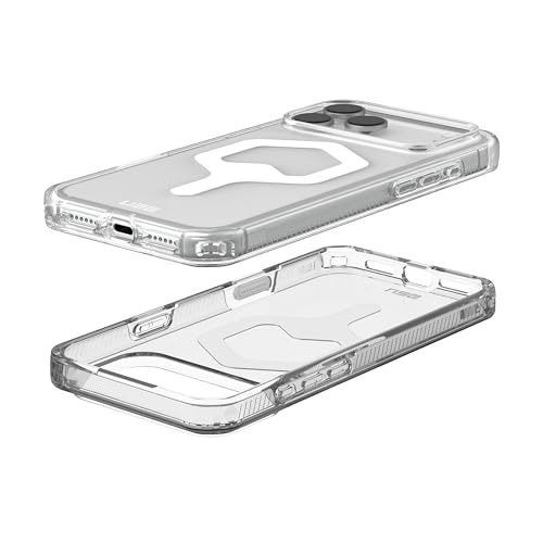 Image of Urban Armor Gear UAG Plyo Magnetic Compatible with Exclusive Cap, Rugged Slim Anti-Yellowing Transparent Clear Shockproof Military Grade Protective Case Designed for iPhone 17 Pro Max - Ice /White