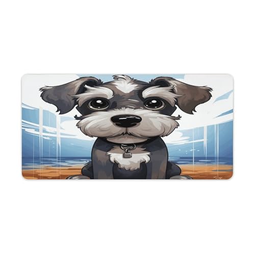 Adorable Schnauzer Desk Pad con base antideslizante 30x60 cm
