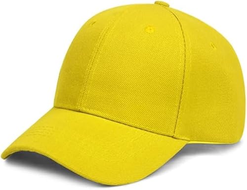 ASD Accessories Men's Women's Baseball Classic Caps, Men Women Unisex Adjustable Baseball Caps (UK, Alpha, One Size, Bright Yellow)