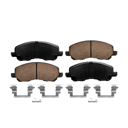 Image of Detroit Axle - Front Brake Pads for Chrysler 200 Cirrus Sebring Jeep Patriot Compass Dodge Avenger Caliber Lancer Outlander Eclipse RVR Ceramic Brake Pads w /Hardware Replacement