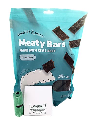 Barras de carne de res real Wiggles & Wags para paseos limpios con perros 2