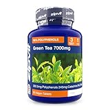 Zipvit Green Tea Extract 7000mg Antioxidant, 95% Polyphenols. 90 Vegan Green Tea Tablets. 3 Months Supply.