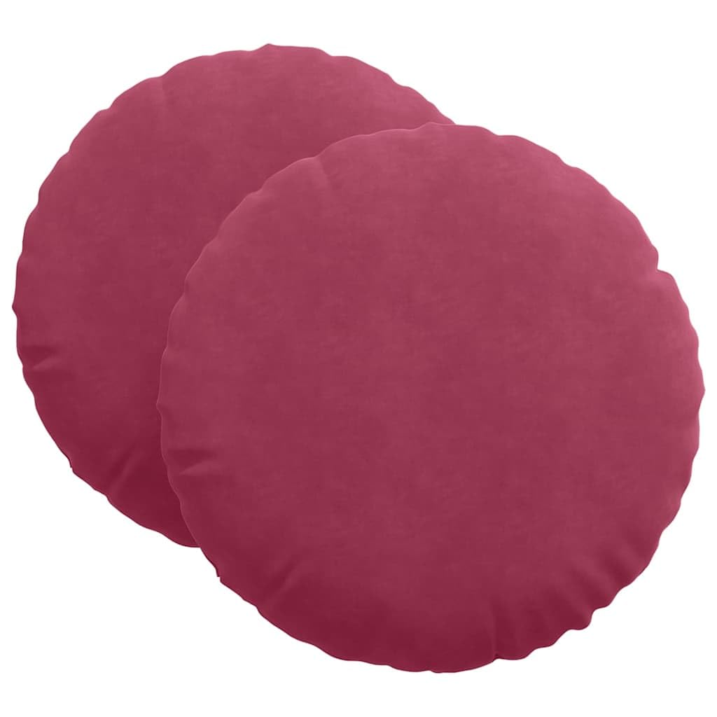Juego de 2 cojines para el suelo con relleno de poliéster, para salón y oficina, 80 x 80 x 29 cm, color rojo vino