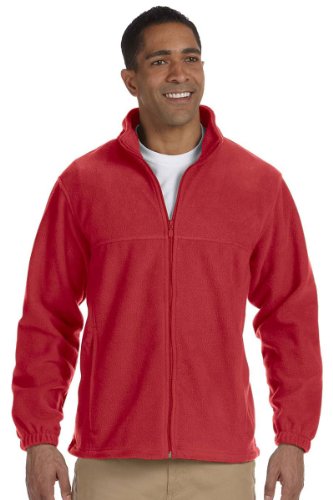 Veste polaire homme rouge M Harriton zippée pour l'hiver