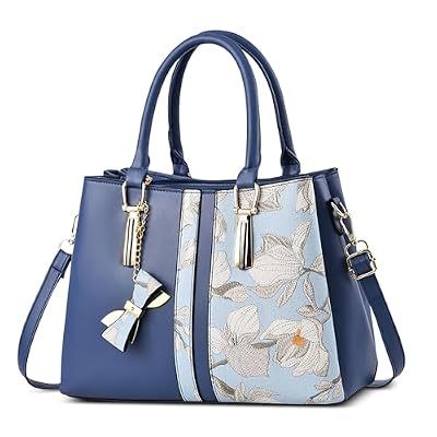 FOLOVEYA Borsa Donna Elegante Borsetta Tracolla con Fiori Ciondolo a Fiocco