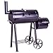 Nexos Trading BBQ Grill Smoker Grillwagen Holzkohlegrill 2 Kammern Barbecue 125x60x120 cm 28 kg Transporträder Temperaturanzeige inkl. Schutzplane Abdeckung