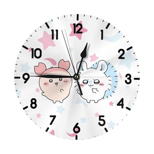 壁掛け時計 ちいいかわいい モモンガ カニちゃん 置き時計 円形 音無し 直径25cm 連続秒針 大数字 見やすい 飾り 壁掛け 個性的