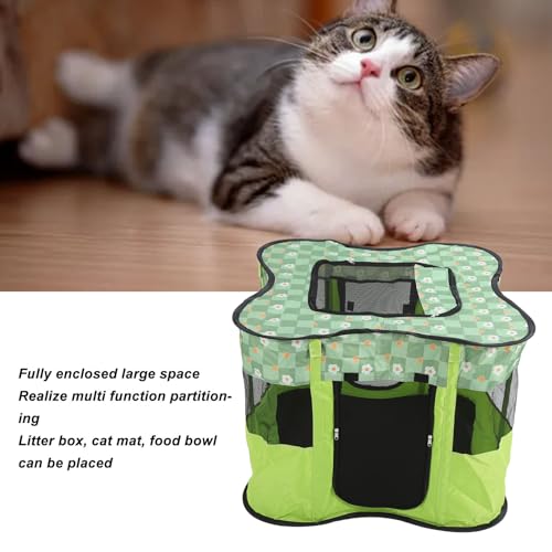 Tenda Dobrável Respirável para Animais de Estimação, Caneta de Exercícios para Cães e Gatos, Sala Es
