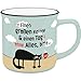 H:) PPY life Becher mit Motiv "Kaffee"| Lieblingsbecher aus Porzellan, Tasse mit Spruch, 35 cl, mit Geschenkbanderole | Geschenk Freund, Freundin | 74522