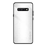 Materiales de alta calidad: esta funda para Samsung Galaxy S10 5G, se compone de cristal de 9H y marco de silicona TPU. El marco elástico de silicona hace que sea fácil de instalar o quitar.