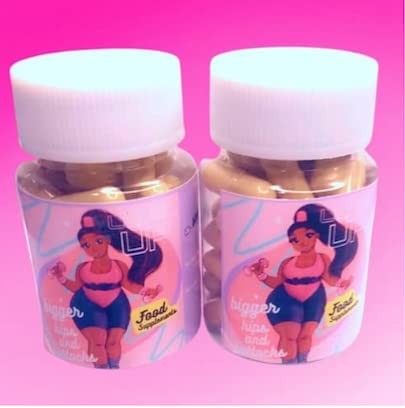 blasiandollcosmetics, cápsulas level up aumento de curvas, caderas y glúteos,paquete de 2