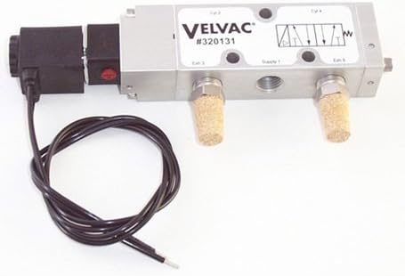 Velvac 43217-32568 Four-Way Electronic Solenoid Air Valve - Stainless Steel Body