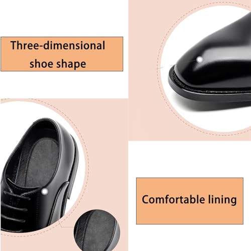 Genuine Leather Shoes Mens Dress Elegant Business Shoe， Genuine Leather Men's Business Casual Shoes Oxford Wedding Oxfords2