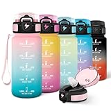 Motswedi Botella agua Niños, 500ml con Pajita, Cantimplora Infantil, con...