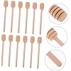 UKCOCO 12pcs Reusable Wooden Honey Dipper Sticks Honey Mixing Rods for Home Weddings Parties Elegant Stirring Sticks Jams Easy to Clean Reuse