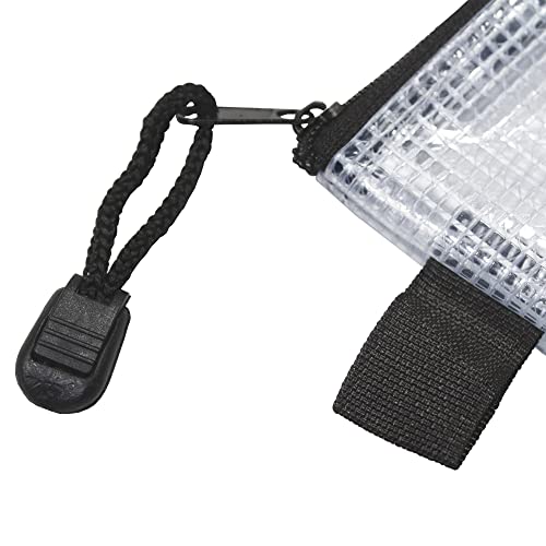 eco-eco Micro 95% Recycled Super Strong Bag, Waterproof Mesh Tuff Bag, Reinforced Black Zip Closure, 13x8cm, eco122