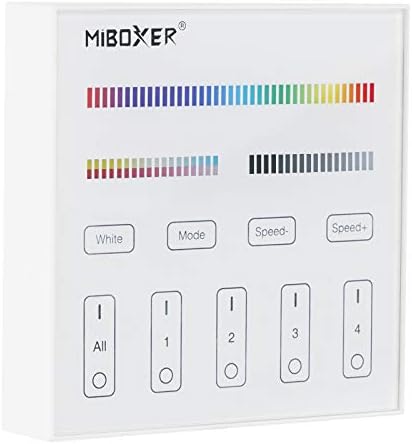 BTF-LIGHTING LED Strip 5 in 1 Miboxer WB5 (WL5 Upgrade) 2.4 GHz WiFi Controller, Compatible with Alexa Google Home Assistant, Smartphone APP Control for Monochrome, RGB RGBW WW+CW RGB+CCT LED Strip