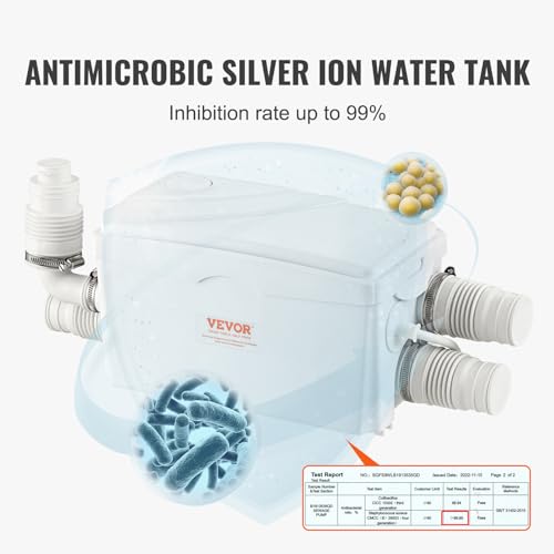 Image of VEVOR 350W Utility Sink Pump 6000 L /h Flow 23 ft Head Drain Pump