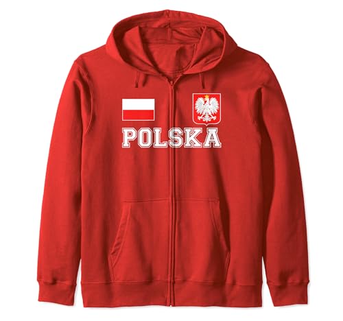 Polska, Polska Flaga, Polskie Godlo, Koszulka Kibica, Polonia Sudadera con Capucha
