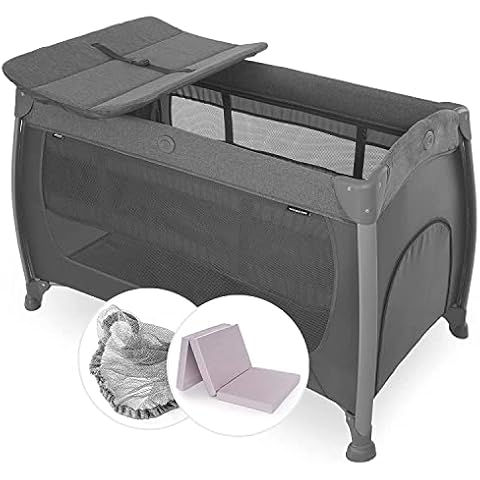 Hauck Play n Relax Cuna de Viaje Bebe con Colchon y Mosquitera Cover