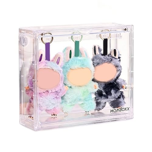 QIYUNI ショーケース、可動フック付きで独立して吊り下げ自在に調節できる防塵透明ケースマグネット前面ドア組立簡単フィギュアコレクション透明展示