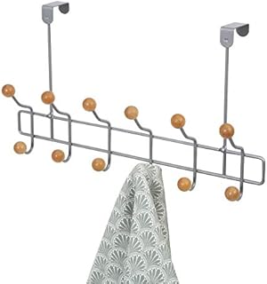 Compactor Billy 12 Hook Over Door Hanger, Steel/Wood, 51 x 10 x 29 cm, Product Code RAN3032