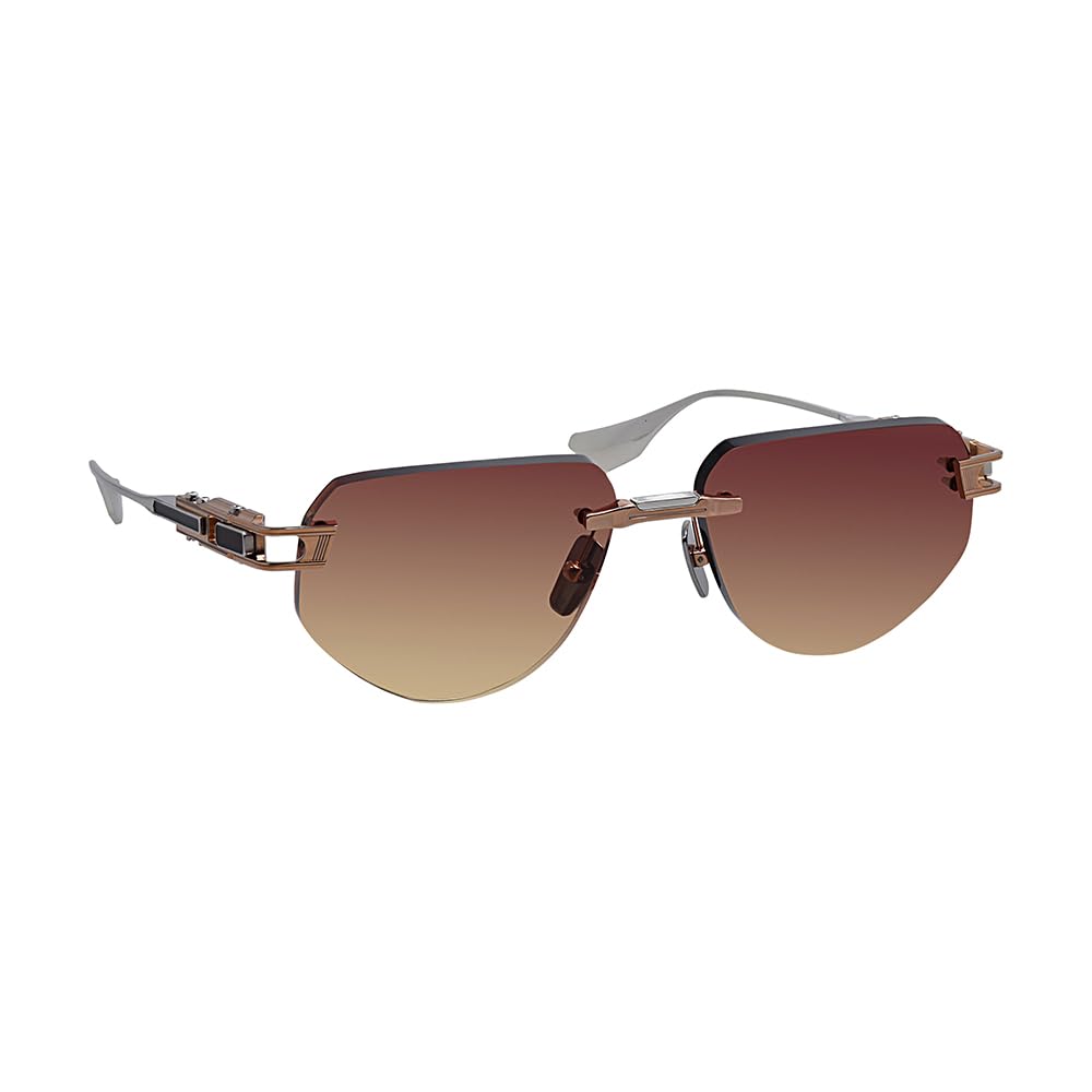 Dita GRAND-IMPERYN DT DTS164 A-03 Rose Gold Silver Metal Rimless Sunglasses Rose Gradient Lens 56-17-137