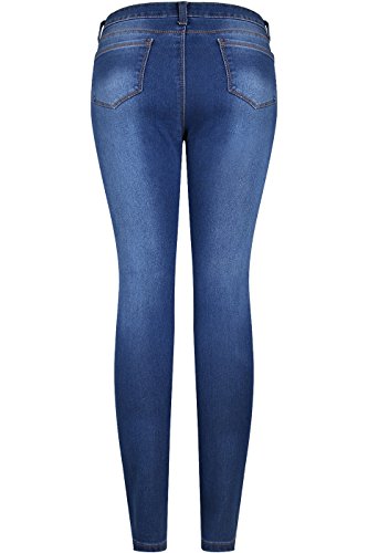 2LUV Women's Stretchy 5 Pocket Dark Denim Skinny Jeans Blue Denim 112