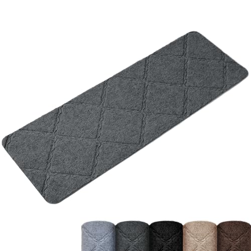 Homwiz Tappetini per Scale Antiscivolo, 15 Tappetini Autoadesivi per Gradini Interni, Ritagliabile e Riutilizzabile - Protezione per Animali Domestici, Anziani e Bambini (Grigio Scuro, 55 x 19 cm)