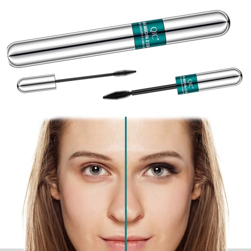 FEXPDL Mascara Black Waterproof, 2 in 1 Thrive Mascara 4D Silk Fiber Lash Mascara, Extra Long Thick & Voluminous Lash Mascara No clumping Waterproof No Toxic Mascara for Long-Lasting Beauty Charming - Image 5