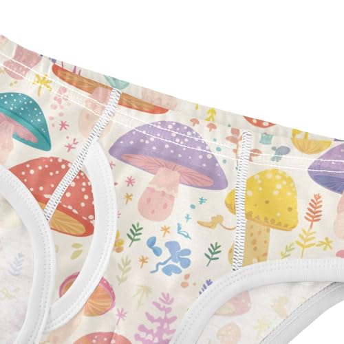 KLL Trippy Woodland Mushrooms Rainbow Eyed Toddler Boys Comfort Athletic Underwear Breathable Undies4