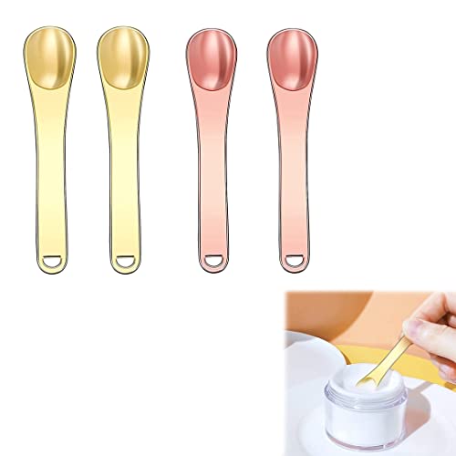 WeddHuis 4PCS Mini spatola per trucco in metallo