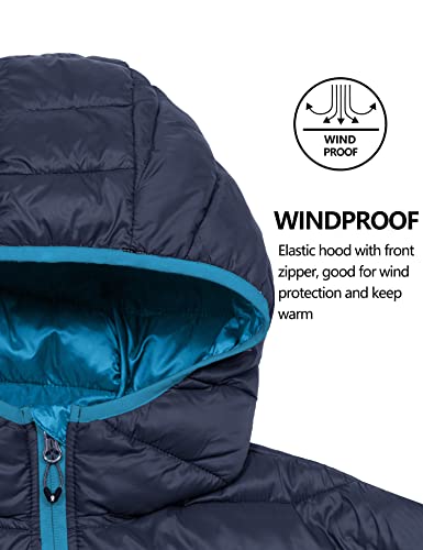 Little Donkey Andy LDA365 Men'S Packable Lightweight Puffer Jacket Hooded Windproof Winter Coat thumb #3