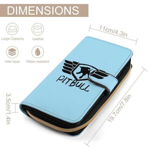 Pit Bull Dog Logo Long Wallet for Women Men Purses Coin Pouch Credit Card Holder Organizer2