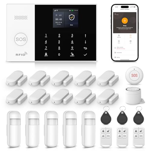 LWOHSI Wireless Home Alarm System with Sensors & App Alerts