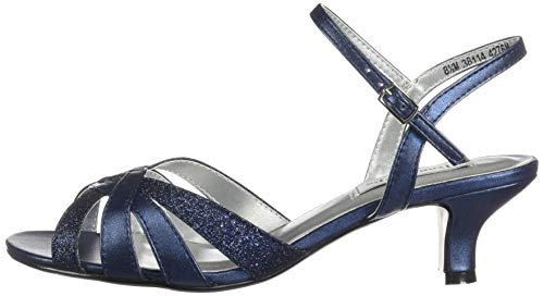 Touch Ups Women's Jane Heeled Sandal, Navy Glitter, 11 Wide #TOP7