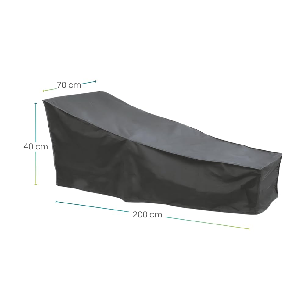 Paluplus 2 Coperture Protettive per Lettini Grigie, Misura 200x70x40 cm, Tessuto Impermeabile 210D, Telo con Sacca e Laccetto, Protezione da Polvere, Pioggia, Raggi UV -7996C-1