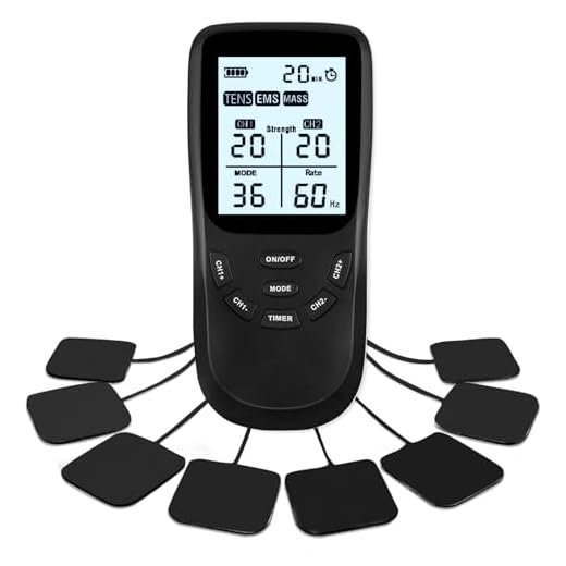 Electroestimulador Digital 3 en 1 para Alivio del Dolor,Unidad TENS & EMS de 4 Canales con 8 Almohadillas para Estimulación Nerviosa y Muscular,Aliviar el Dolor Muscular y Fortalecer los Músculos
