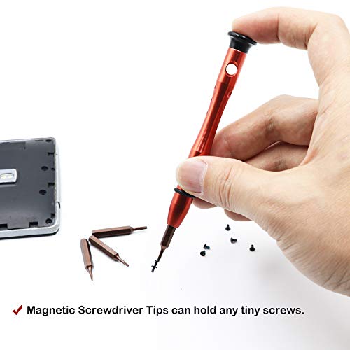 P5 Pentalobe Screwdriver,T5 Torx Screwdriver,5in1 Pentalobe Screwdriver Set with P2 P5 P6 T5 Tips, Repair Tool for iPhone and Macbook Repair