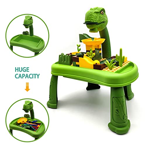 Dinosaur Drawing Projector Table For Kids, Realistic Dinosaur Design Painting Drawing Table Led Projector Childrens Toy Educational Early Learning Sketch Doodle Board For Kids Boys Girls (Dinosaur) #TOP3