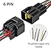 AITRIP 2PACK 6Pin Electrical connector, 6 pin waterproof connector with 3.4inch 16AWG Male Female Plug Socket, Quick Disconnect Plug Suitable for Car Truck Motorcycle Marine Boat
