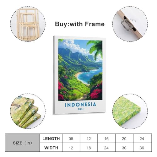 Poster de voyage Bali tableau déco murale chambre 40x60 - 2