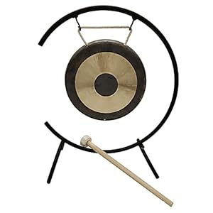 Mini Original Tam Tam Gong, Whood Chau Gong, geweldig geluid, inclusief houten/katoenen klepel/C frame,18+25cm