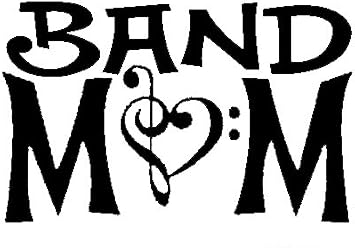 Band Mom Decal Vinyl Sticker|Cars Trucks Vans Walls Laptop| Black |5.5 x 3.5 in|CCI1383