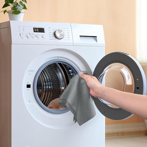 Image of Microfiber Cleaning Cloth Roll, 20Pcs, 4000 Times Washable, Ultra Absorbent, Lint Free, Tearable, Reusable, 25x25cm, 200 GSM - 10X Cheaper Than Paper Kitchen Towel for Kitchen (D)